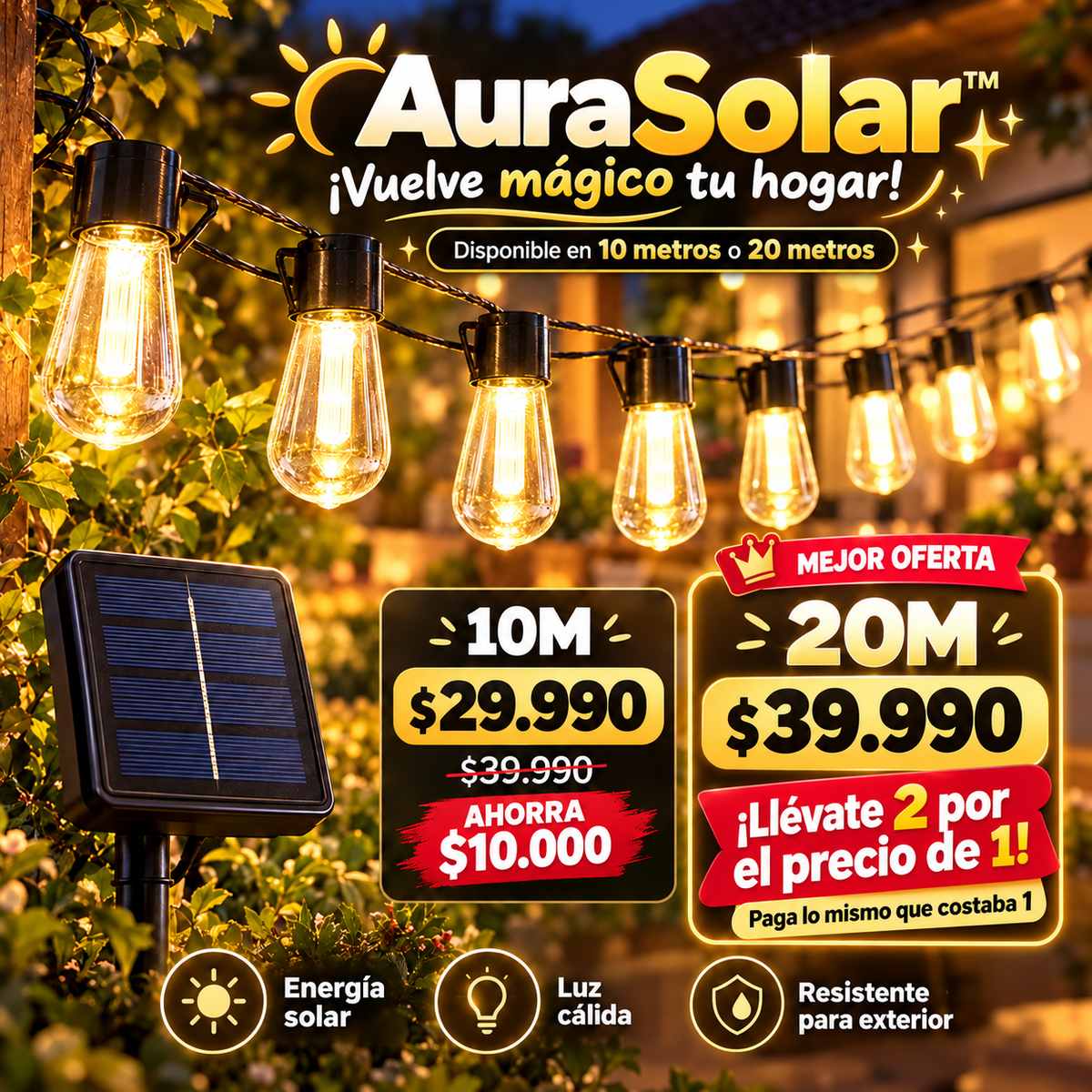 🌟 AuraSolar™ | ¡Vuelve mágico tu hogar! ☀️✨