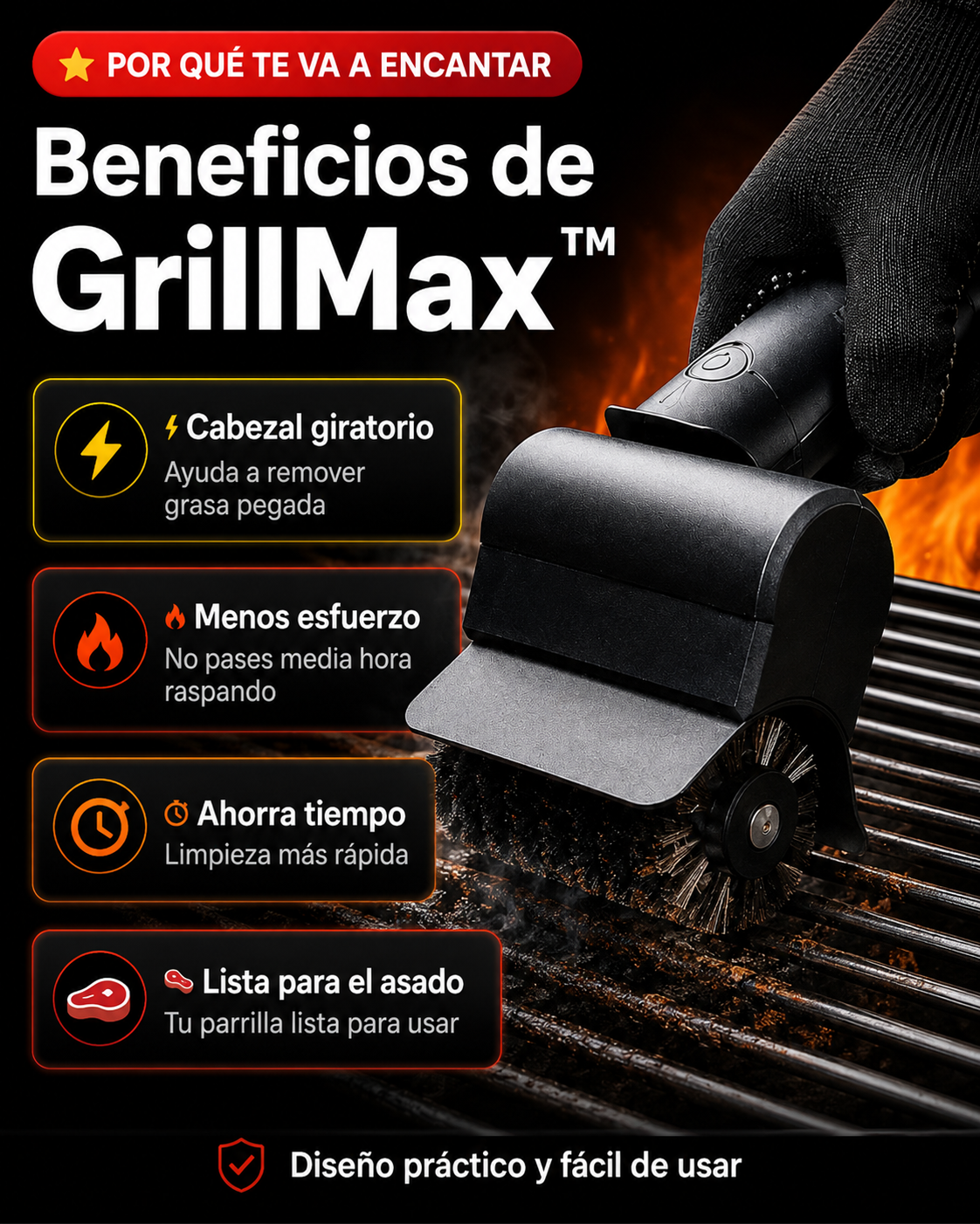 GRILLMAX | CEPILLO LIMPIADOR ELECTRICO VIRAL🔥