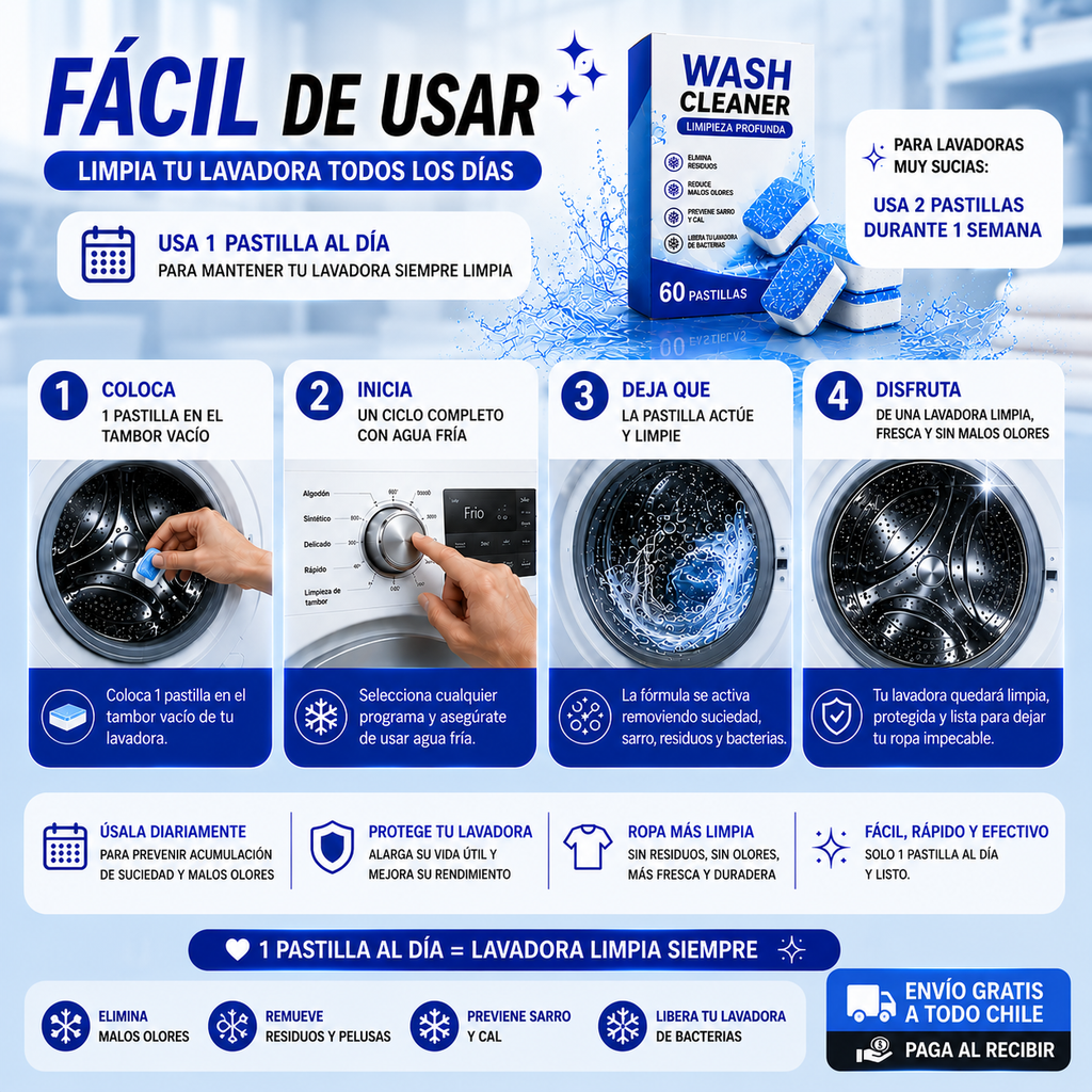🧼 WASH CLEANER™ | PASTILLAS LIMPIEZA PROFUNDA🧼