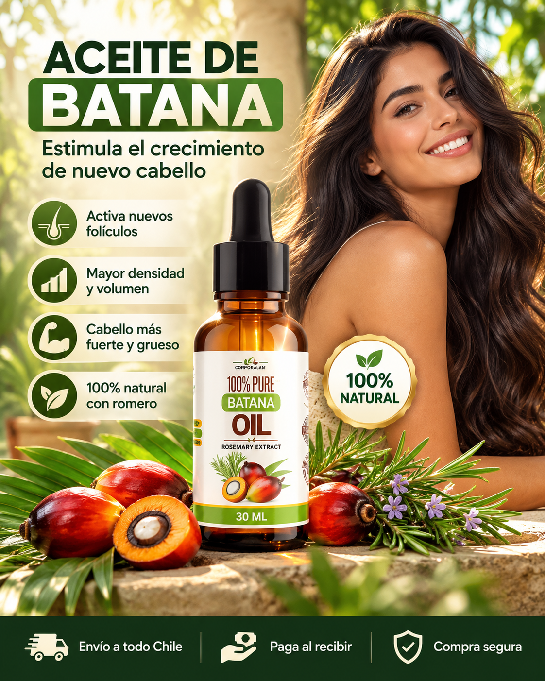 Aceite Batana Crecimiento Cabello 30 ml
