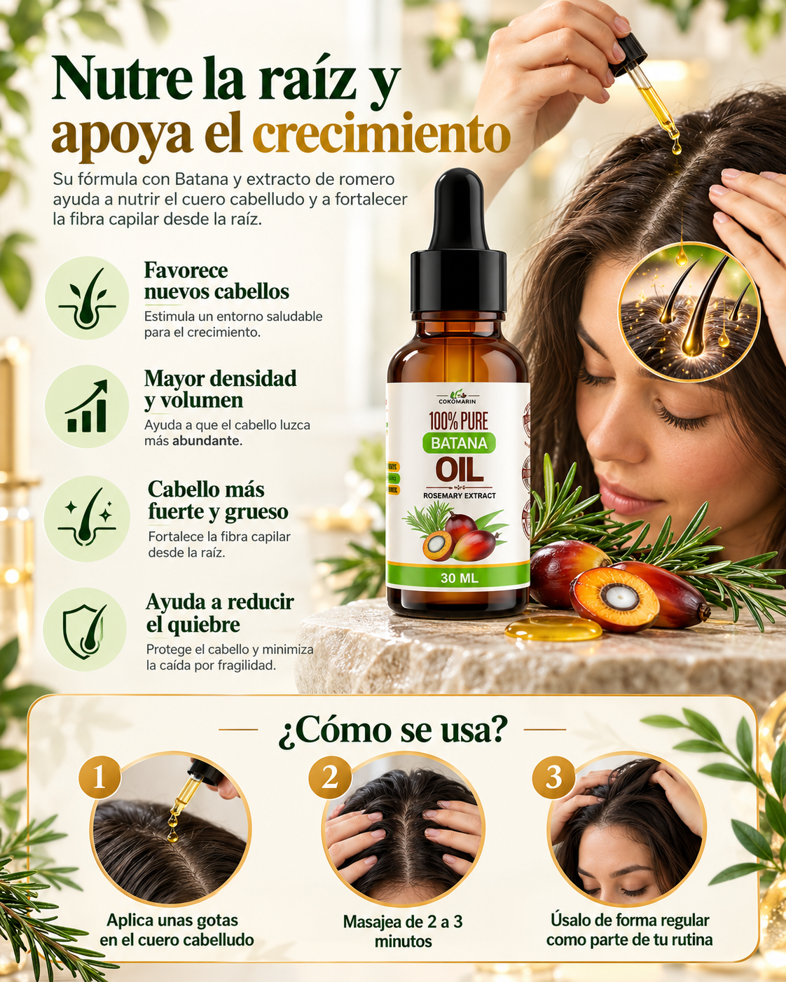 Aceite Batana Crecimiento Cabello 30 ml
