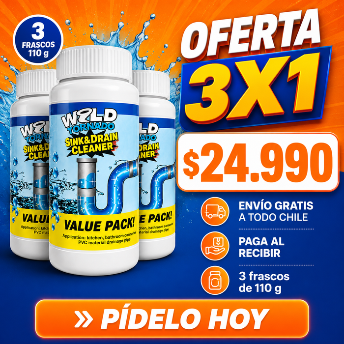 WILD TORNADO 🌪️| POLVO DESTAPA DRENAJES 3x1💧
